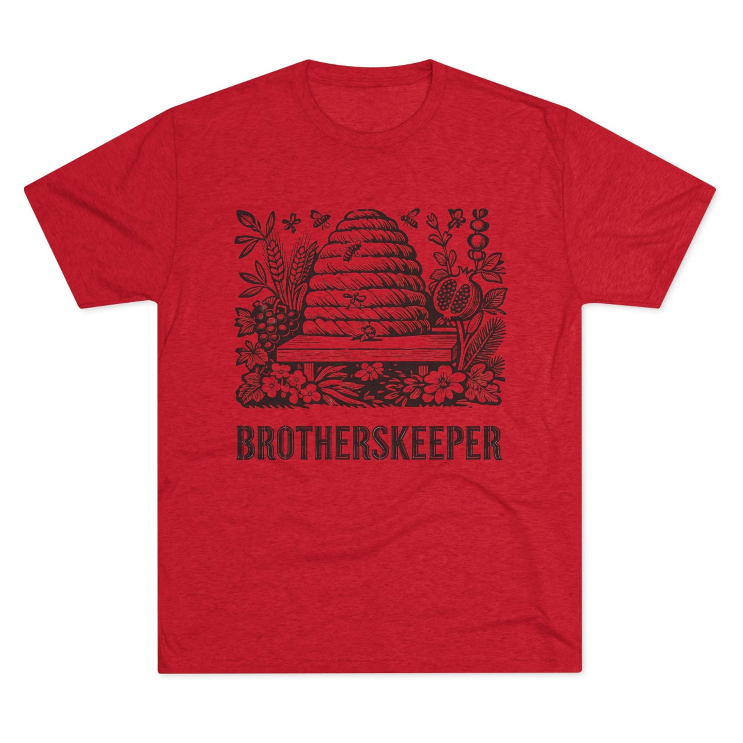 Brotherskeeper Bee Hive Graphic Tee — Vintage Floral Brotherhood Shirt