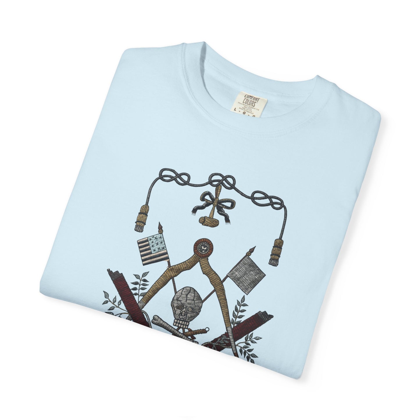 George Washington Masonic Apron Masonic Emblem T-shirt | Square Compass, Skull & Vintage Flags