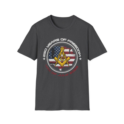 Masonic Emblem with American Flag 4th of July T-Shirt