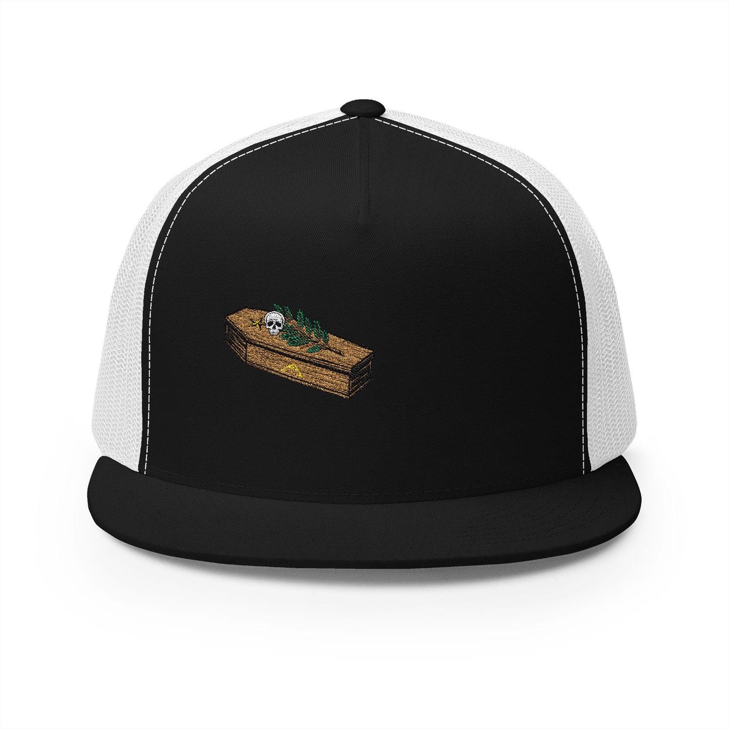 The Masters Coffin Embroidered Fishing Lure Trucker Cap - Retro Outdoor Angler Hat