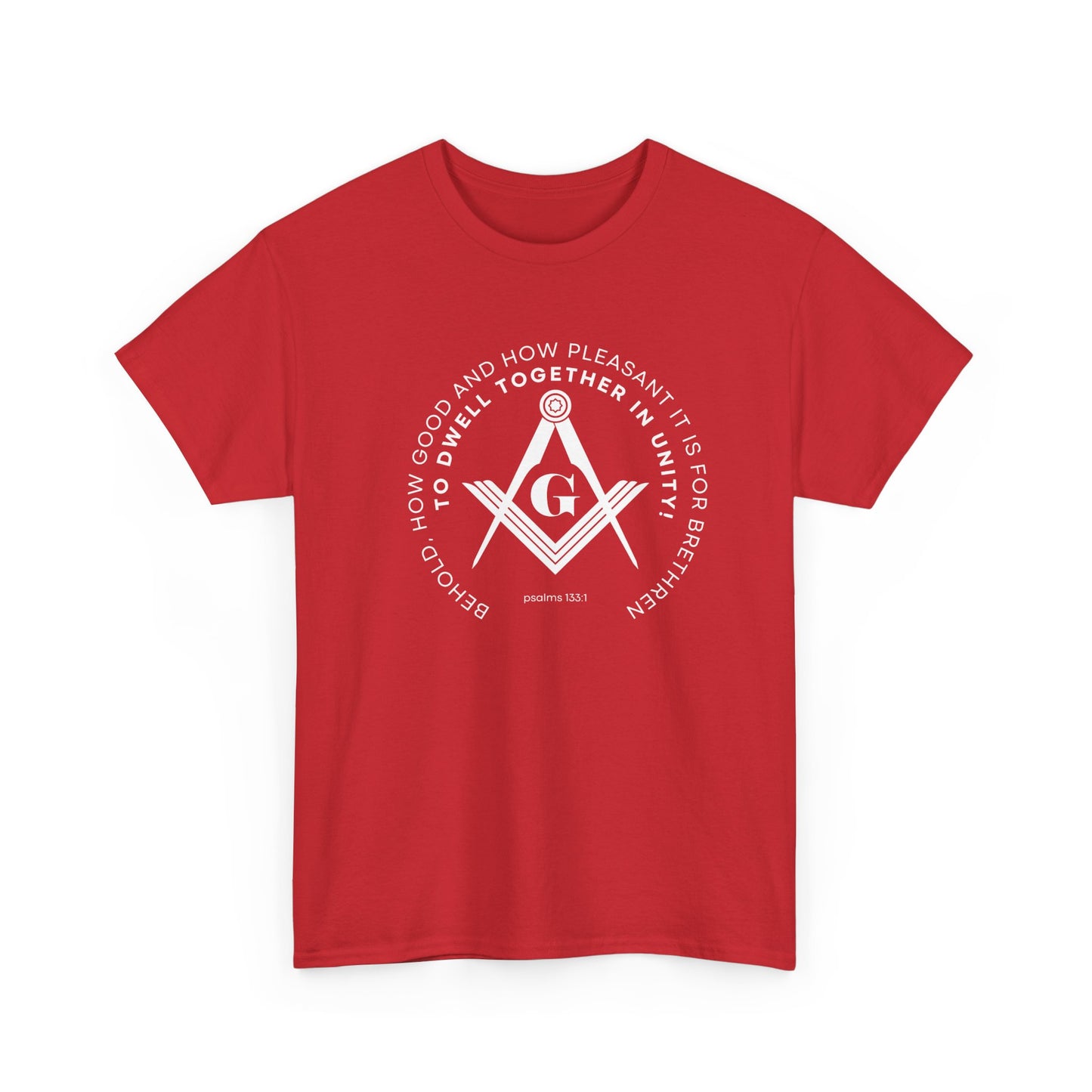 Freemason Compass & Square Tee | Masonic Symbol Shirt, Psalms 133:1 Bible Verse  Fraternal Lodge Design