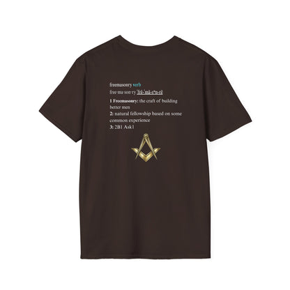 freemasonry definition T-Shirt | Masonic compass and square design
