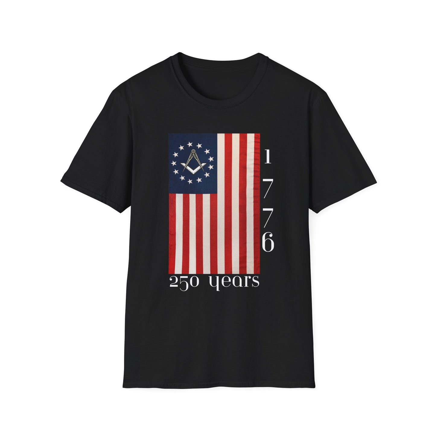 Masonic Betsy Ross Flag T-Shirt | 1776 250 Years