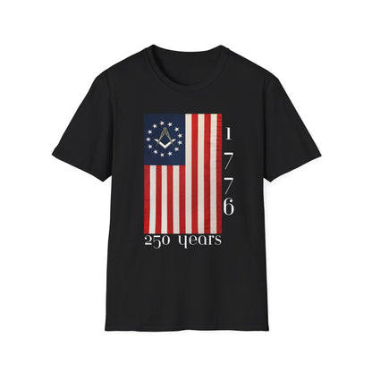 Masonic Betsy Ross Flag T-Shirt | 1776 250 Years