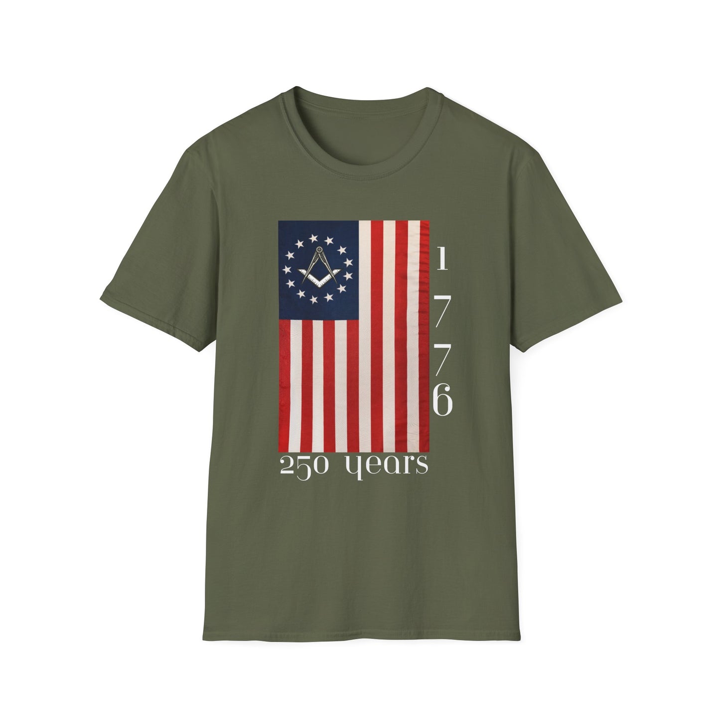 Masonic Betsy Ross Flag T-Shirt | 1776 250 Years