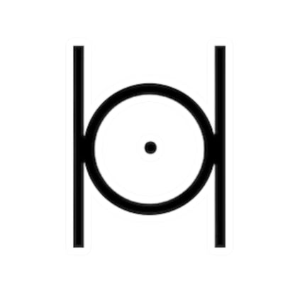 Point in Circle Kiss-Cut Stickers