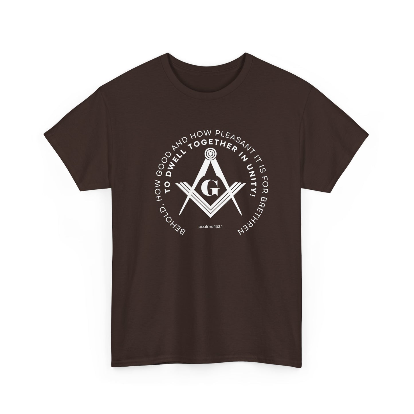 Freemason Compass & Square Tee | Masonic Symbol Shirt, Psalms 133:1 Bible Verse  Fraternal Lodge Design