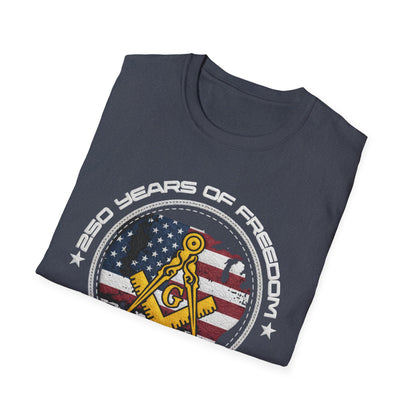 Masonic Emblem with American Flag 4th of July T-Shirt