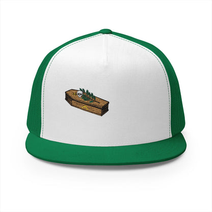 The Masters Coffin Embroidered Fishing Lure Trucker Cap - Retro Outdoor Angler Hat