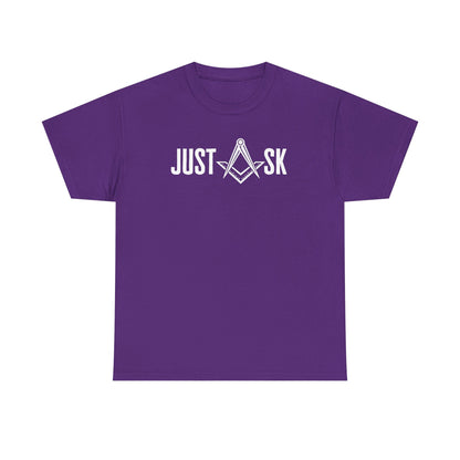 Just Ask Masonry Compass Tee | Freemason Symbol Shirt