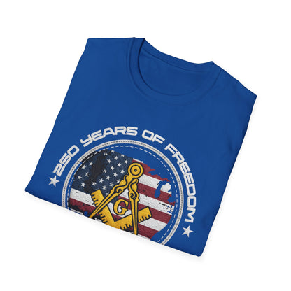 Masonic Emblem with American Flag 4th of July T-Shirt