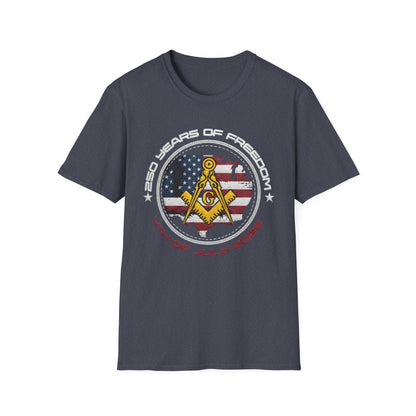 Masonic Emblem with American Flag 4th of July T-Shirt