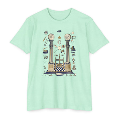 Masonic Vintage Symbol T-Shirt — Freemasonry Lodge Design