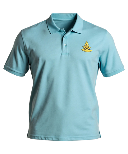 Embroidered Past Master Freemason Polo