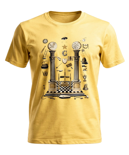 Masonic Vintage Symbol T-Shirt — Freemasonry Lodge Design