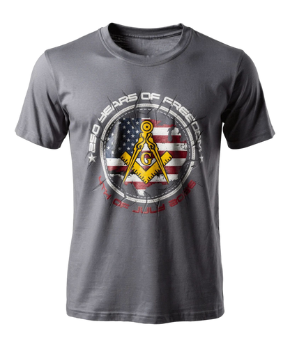 Masonic Emblem with American Flag 4th of July T-Shirt