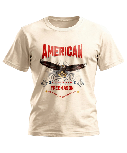 American Freemason Eagle T-Shirt | Masonic Symbols, Liberty Design