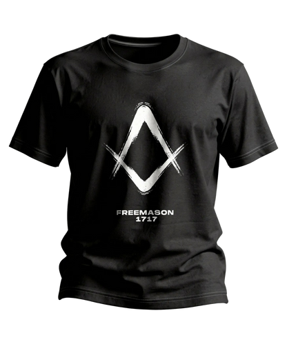 Freemason 1717 brush symbol T-Shirt | Masonic emblem tee