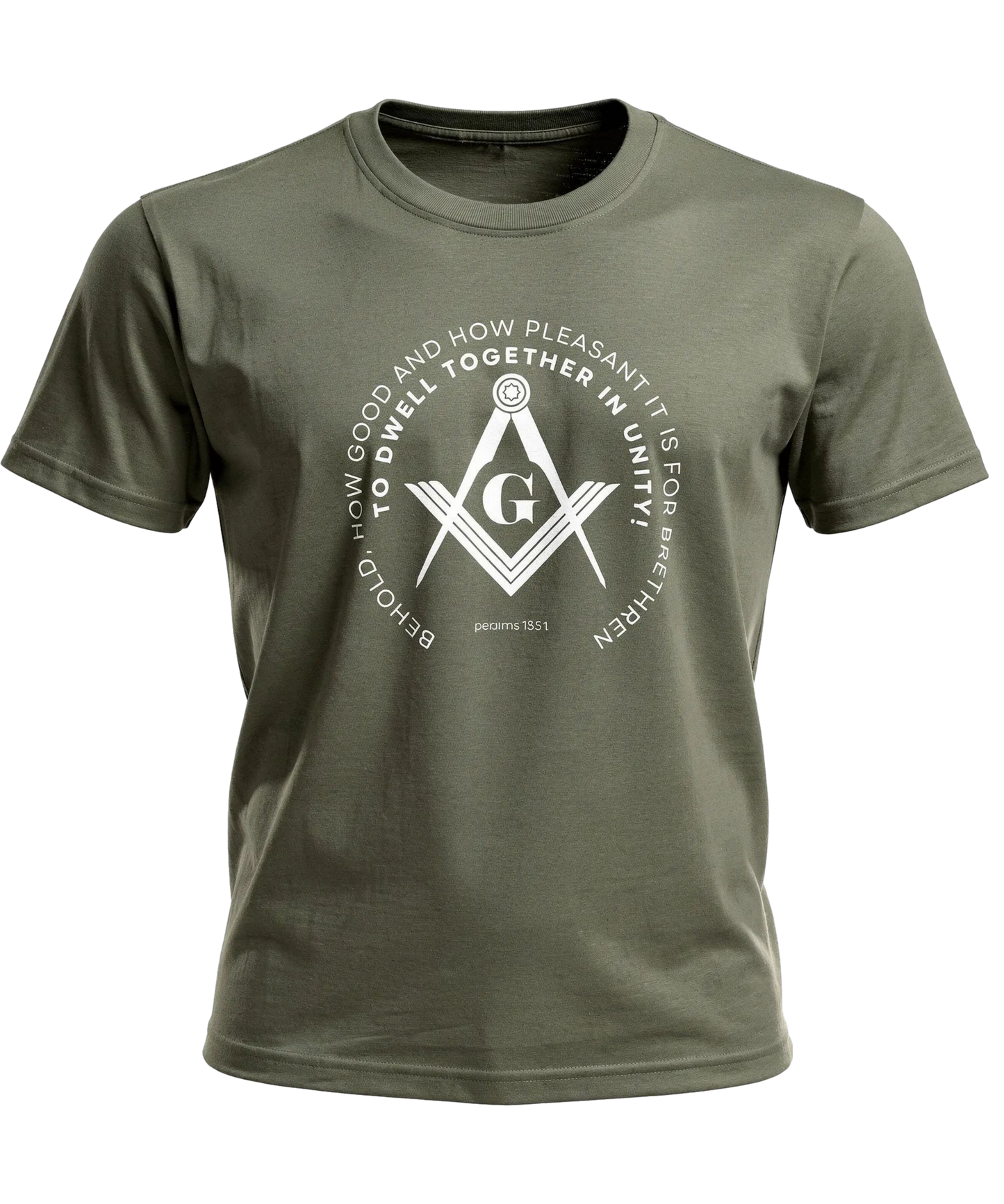 Freemason Compass & Square Tee | Masonic Symbol Shirt, Psalms 133:1 Bible Verse  Fraternal Lodge Design