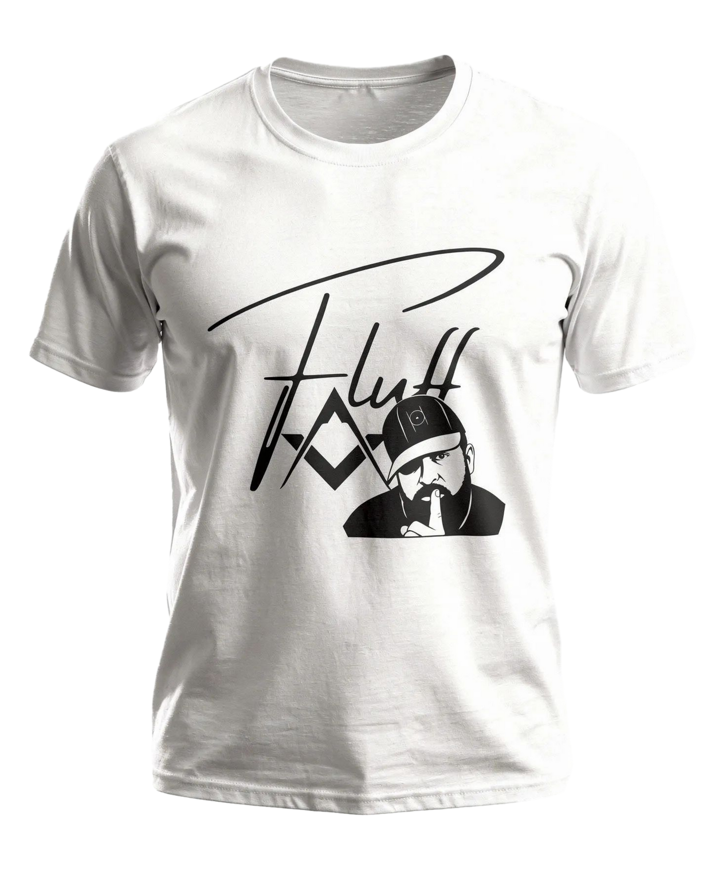 Fluff Signature T-Shirt — Stylized Graphic Tee with Script Logo