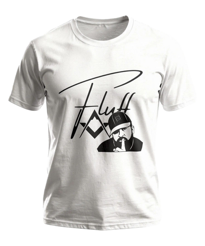 Fluff Signature T-Shirt — Stylized Graphic Tee with Script Logo