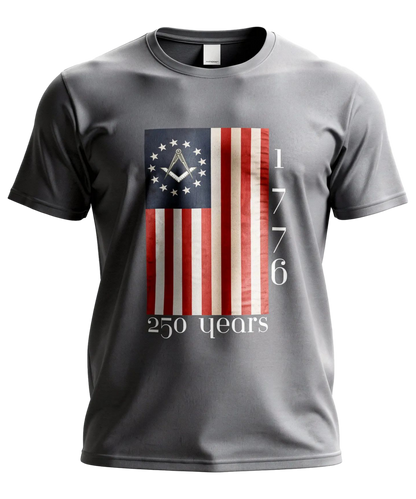 Masonic Betsy Ross Flag T-Shirt | 1776 250 Years