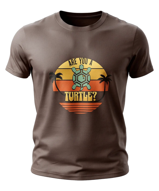 Are You a Turtle? Retro Turtle Graphic T-Shirt