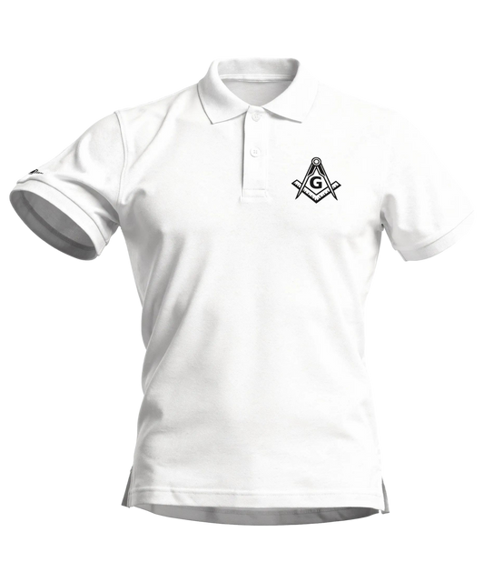 Embroidered Masonic Compass & Square Polo
