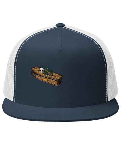 The Masters Coffin Embroidered Fishing Lure Trucker Cap - Retro Outdoor Angler Hat