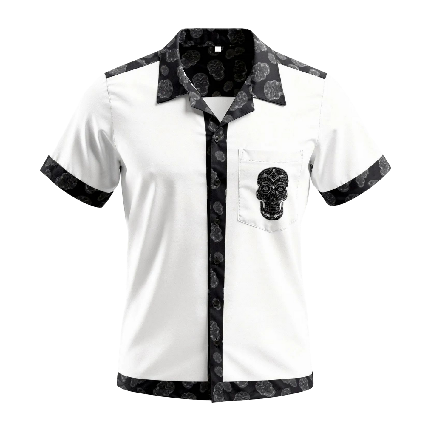 Masonic Skull Trim Hawaiian Shirt