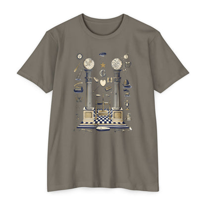 Masonic Vintage Symbol T-Shirt — Freemasonry Lodge Design