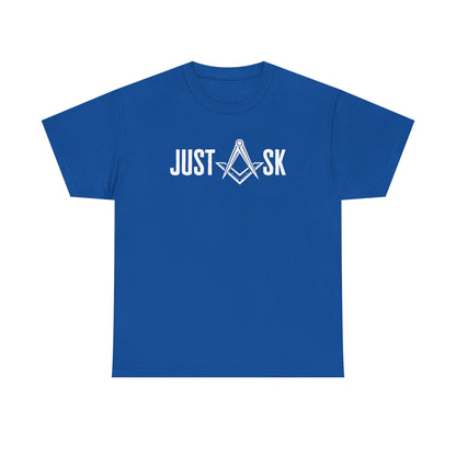 Just Ask Masonry Compass Tee | Freemason Symbol Shirt