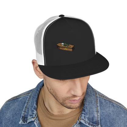 The Masters Coffin Embroidered Fishing Lure Trucker Cap - Retro Outdoor Angler Hat