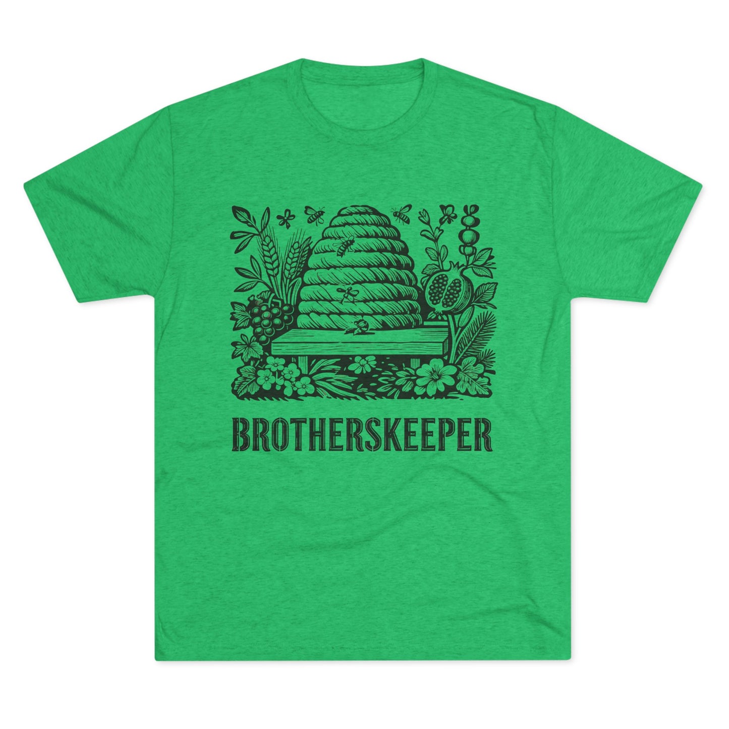 Brotherskeeper Bee Hive Graphic Tee — Vintage Floral Brotherhood Shirt