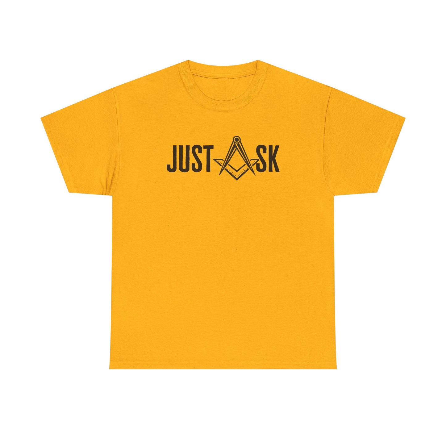 Just Ask Masonry Compass Tee | Freemason Symbol Shirt