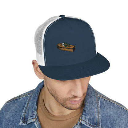 The Masters Coffin Embroidered Fishing Lure Trucker Cap - Retro Outdoor Angler Hat