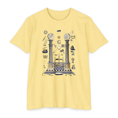Masonic Vintage Symbol T-Shirt — Freemasonry Lodge Design