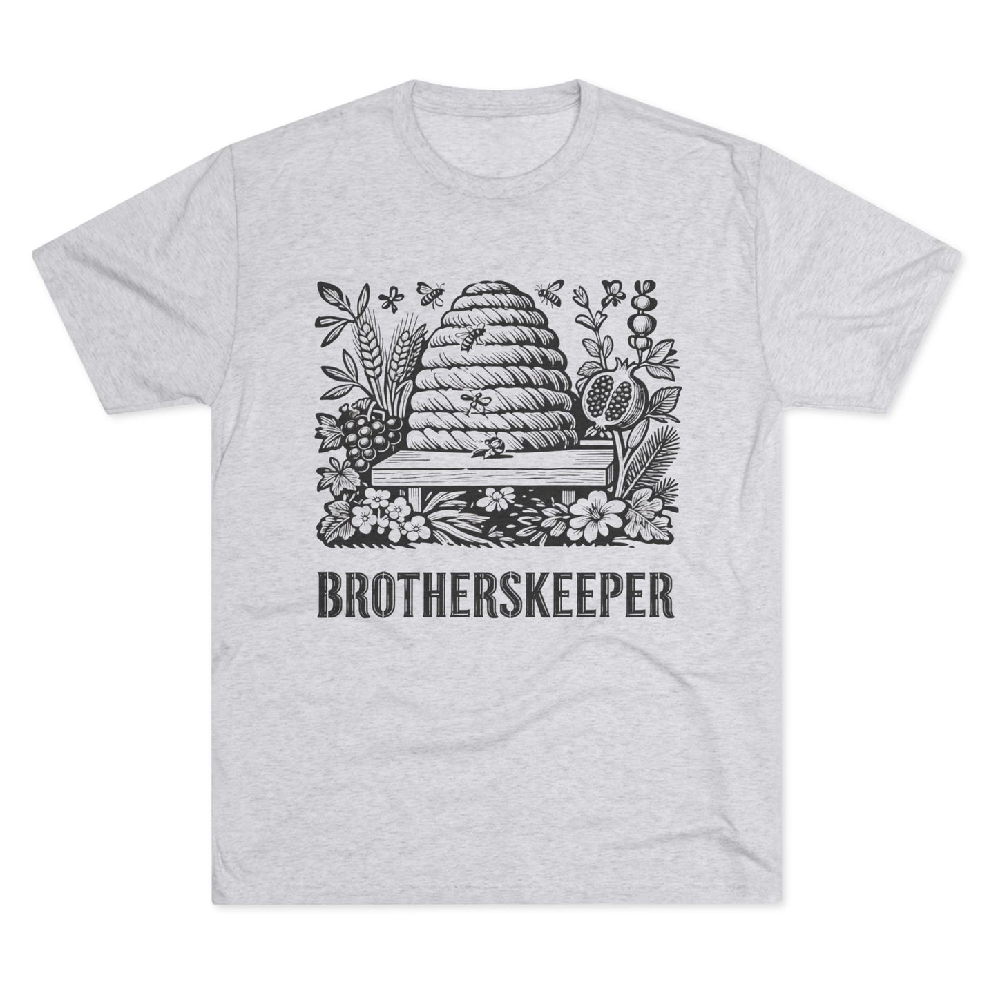 Brotherskeeper Bee Hive Graphic Tee — Vintage Floral Brotherhood Shirt