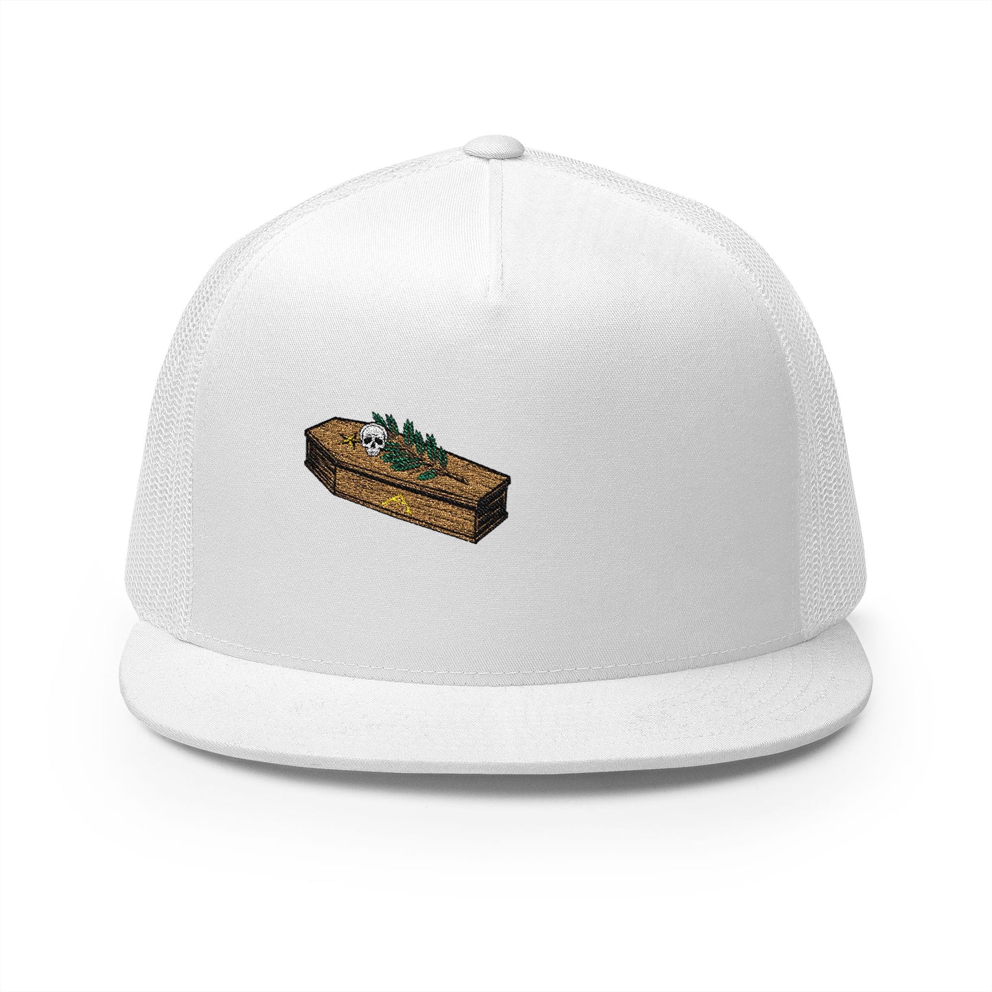 The Masters Coffin Embroidered Fishing Lure Trucker Cap - Retro Outdoor Angler Hat
