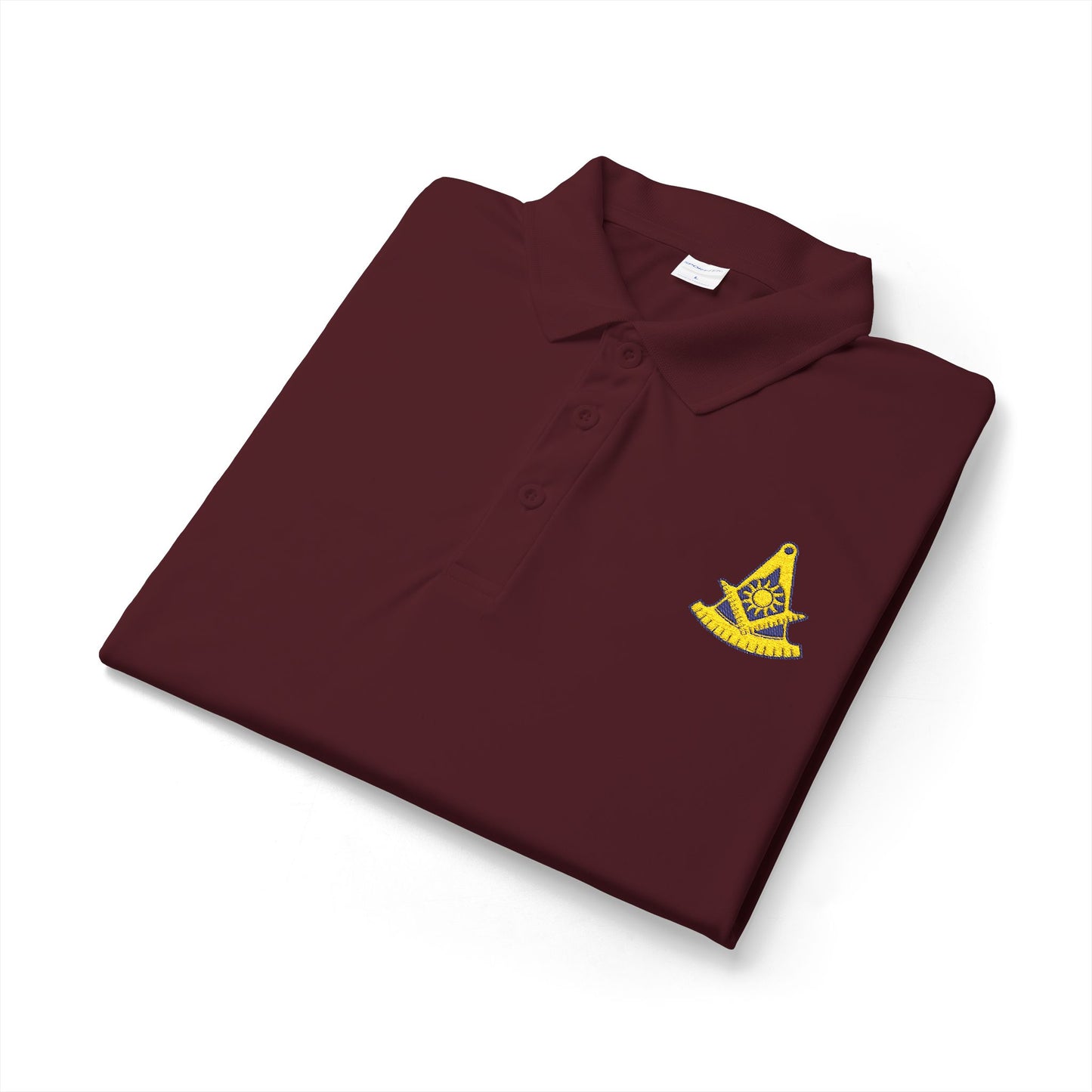 Embroidered Past Master Freemason Polo