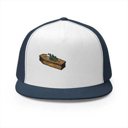 The Masters Coffin Embroidered Fishing Lure Trucker Cap - Retro Outdoor Angler Hat