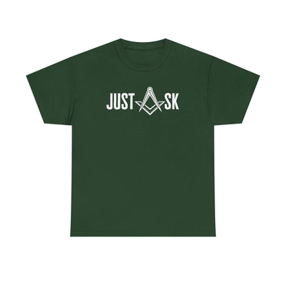 Just Ask Masonry Compass Tee | Freemason Symbol Shirt
