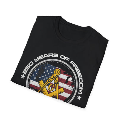 Masonic Emblem with American Flag 4th of July T-Shirt