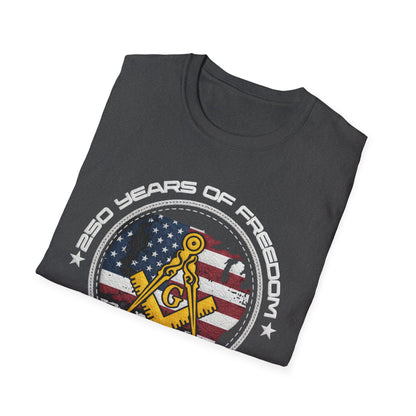 Masonic Emblem with American Flag 4th of July T-Shirt