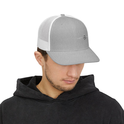 Just Ask Embroidered Snapback Trucker Hat
