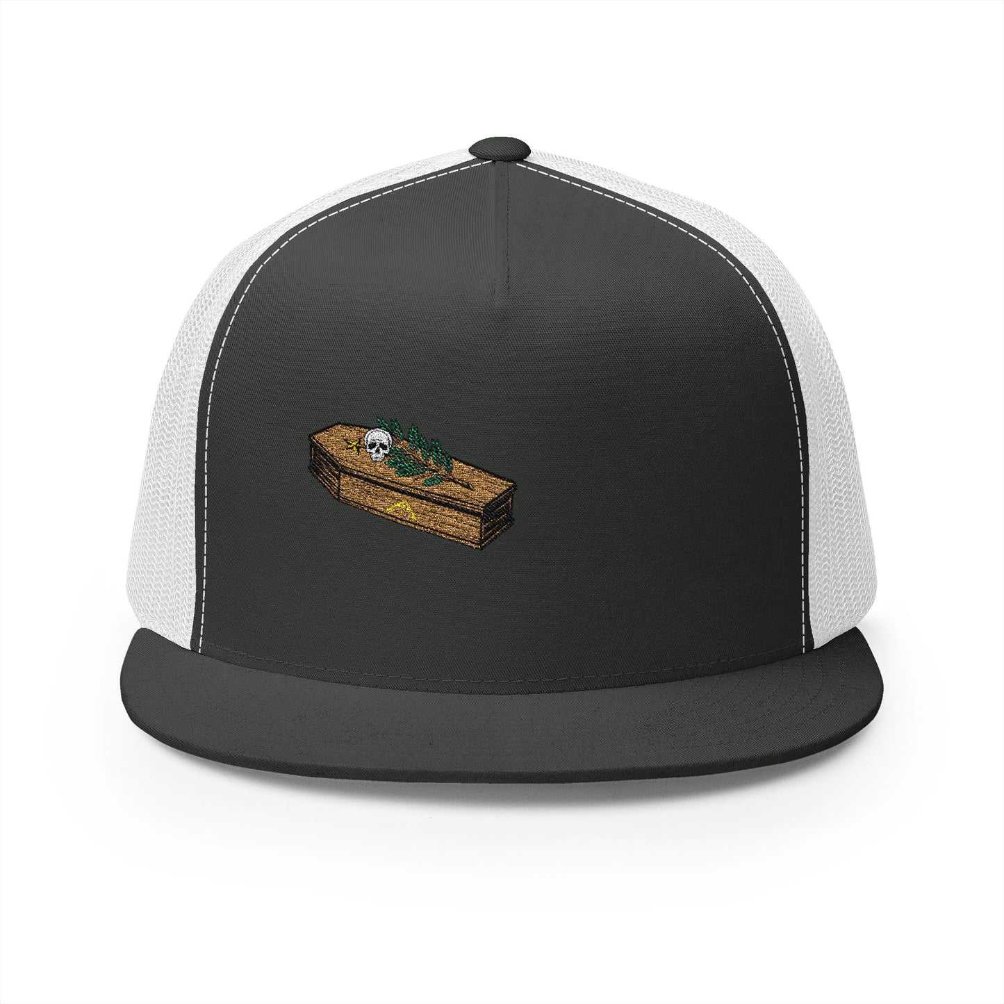The Masters Coffin Embroidered Fishing Lure Trucker Cap - Retro Outdoor Angler Hat