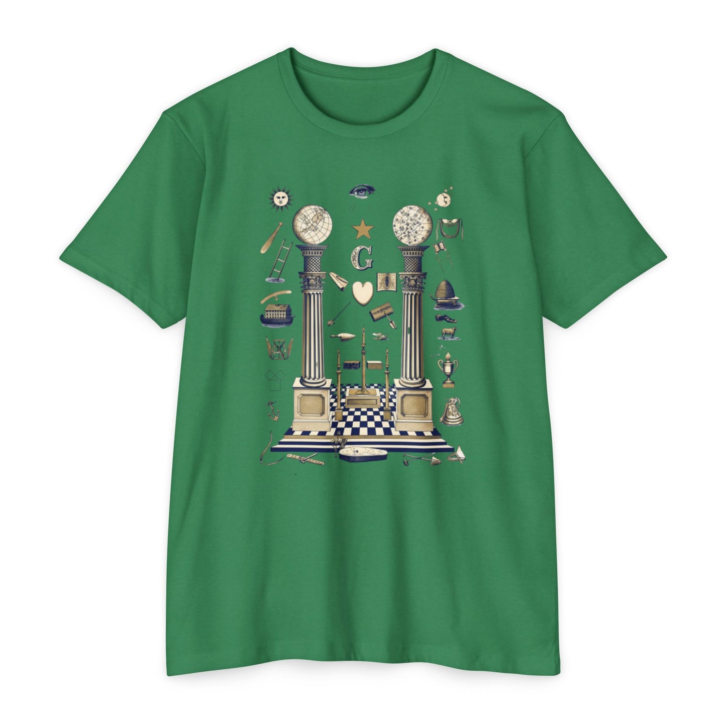 Masonic Vintage Symbol T-Shirt — Freemasonry Lodge Design