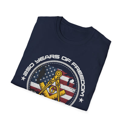 Masonic Emblem with American Flag 4th of July T-Shirt