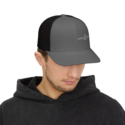 Just Ask Embroidered Snapback Trucker Hat