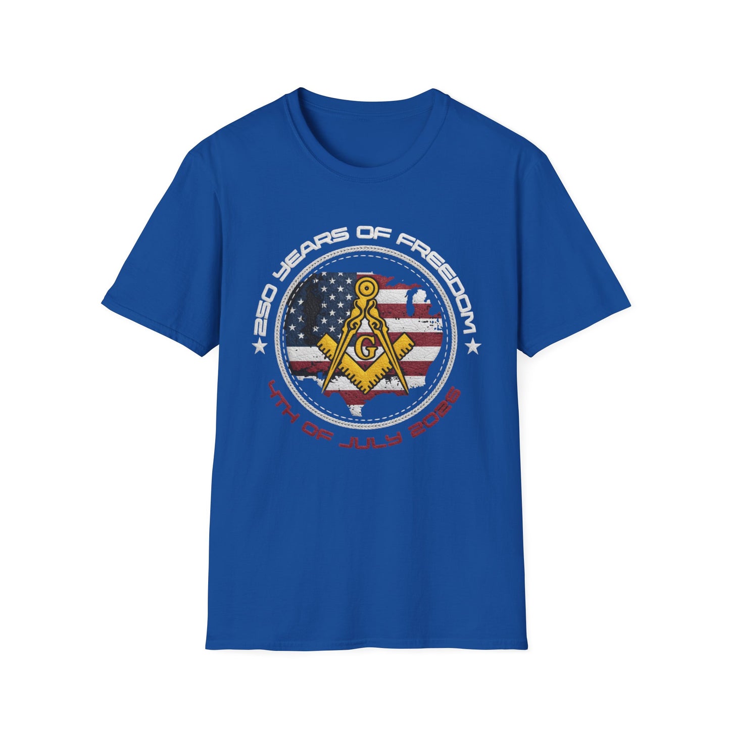 Masonic Emblem with American Flag 4th of July T-Shirt